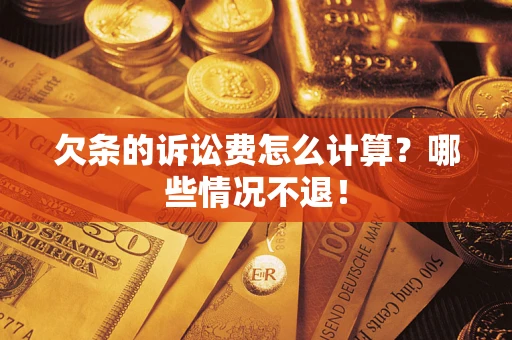 北京欠条的诉讼费怎么计算？哪些情况不退！