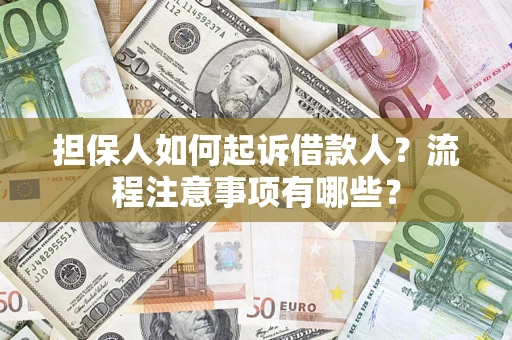 北京担保人如何起诉借款人？流程注意事项有哪些？